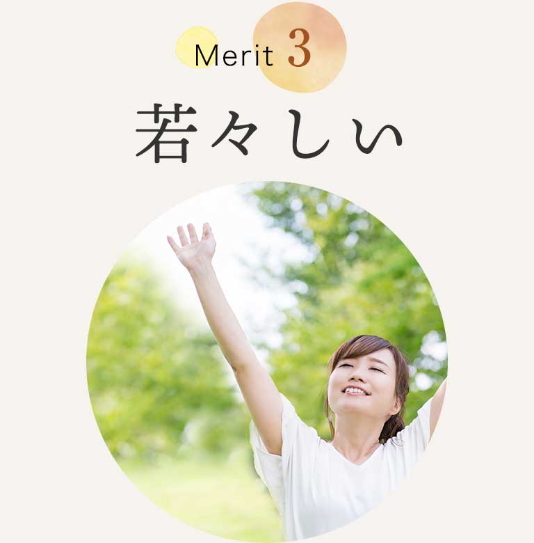 Merit 3 若々しい